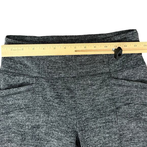 Athleta Black Gray Herringbone Metro Legging Skinny Stretch Pants size M Pockets - Picture 3 of 9